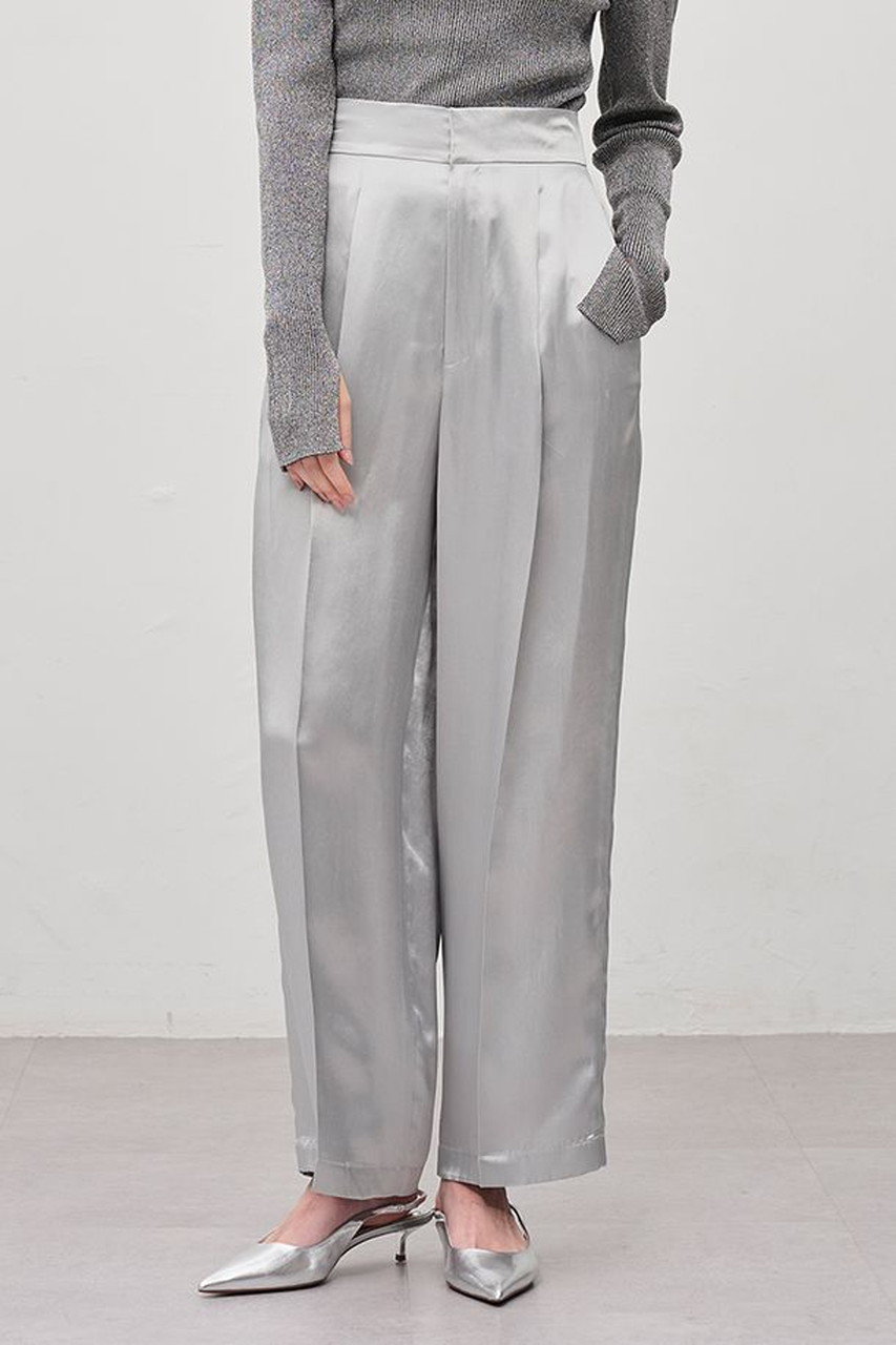 アセテートヴィンテージサテン ワイドパンツ