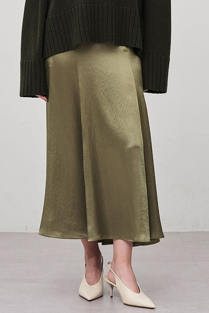 アンクレイヴ/uncraveの【予約販売】アセテートヴィンテージサテン マーメイドスカート(カーキベージュ/SKUVGW0503)