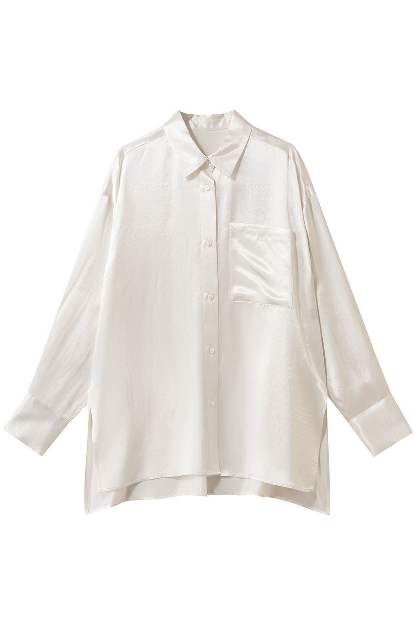 アンクレイヴ/uncraveのアセテートヴィンテージサテン ミドルシャツ(オフ/BLUVGW0503)