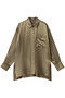 アセテートヴィンテージサテン ミドルシャツ アンクレイヴ/uncrave カーキベージュ
