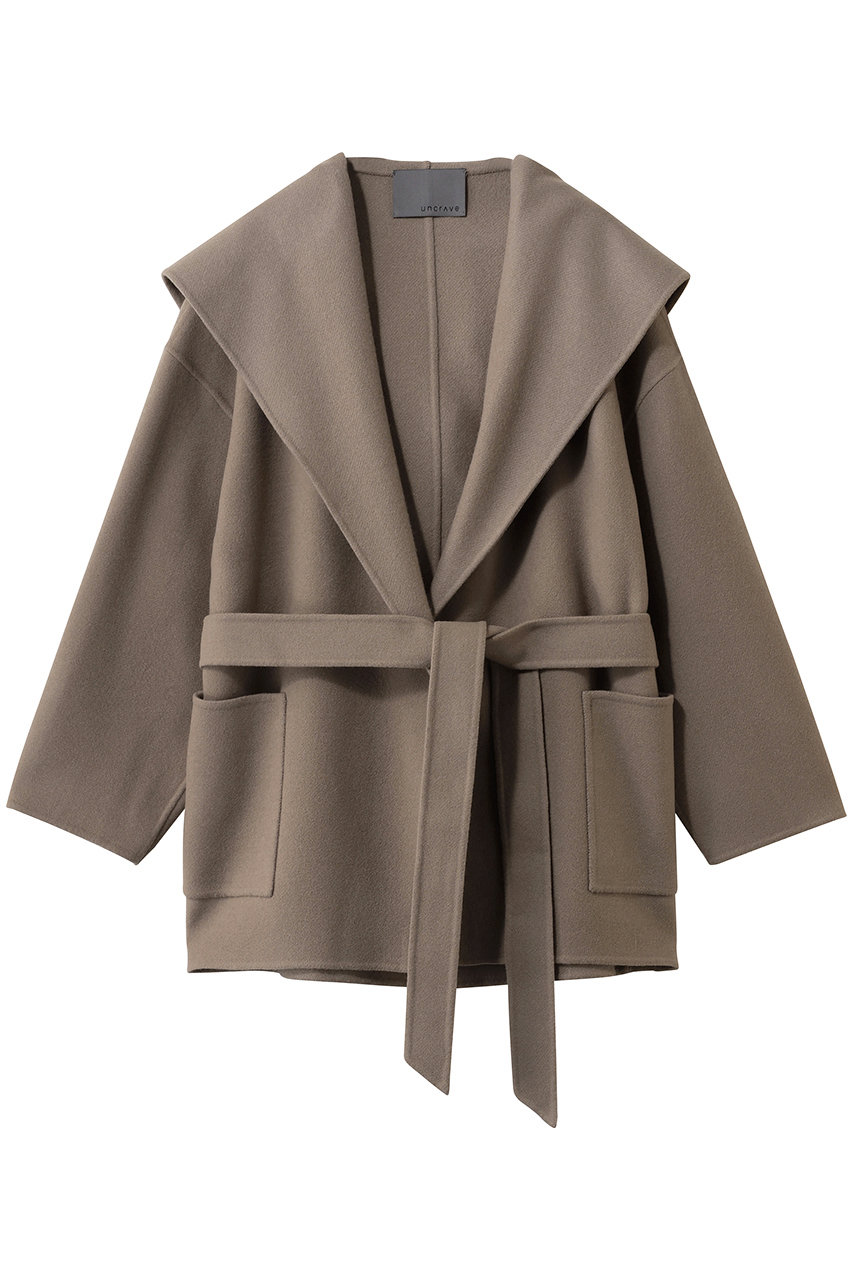 アンクレイヴ/uncraveのメルトンリバー フーデットコート(トープ/SCUVGW0500)