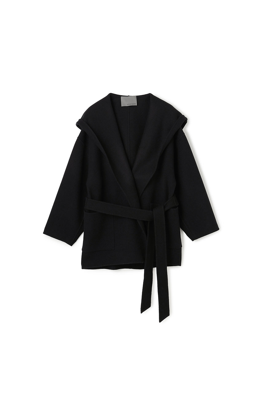 アンクレイヴ/uncraveの【12/24 12:00販売開始】メルトンリバー フーデットコート(ブラック/SCUVGW0500)