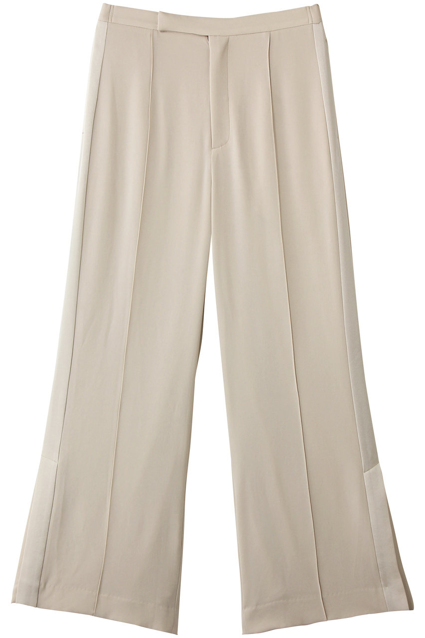 アンクレイヴ/uncraveのバックサテンジョーゼット フレアパンツ(ライトベージュ/PRUVGW0101)