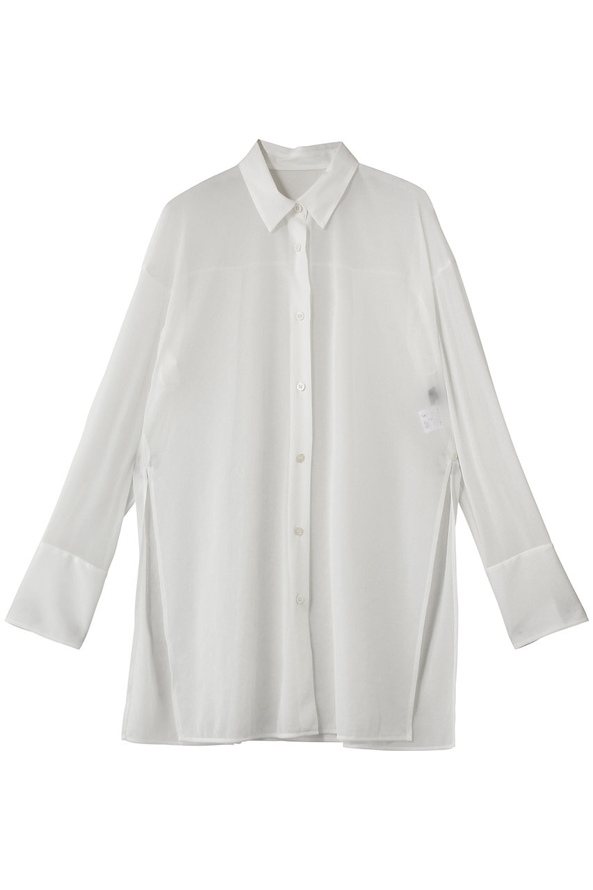 アンクレイヴ/uncraveのトリコットシフォン ロングシャツ(オフ/BLUVGW0102)