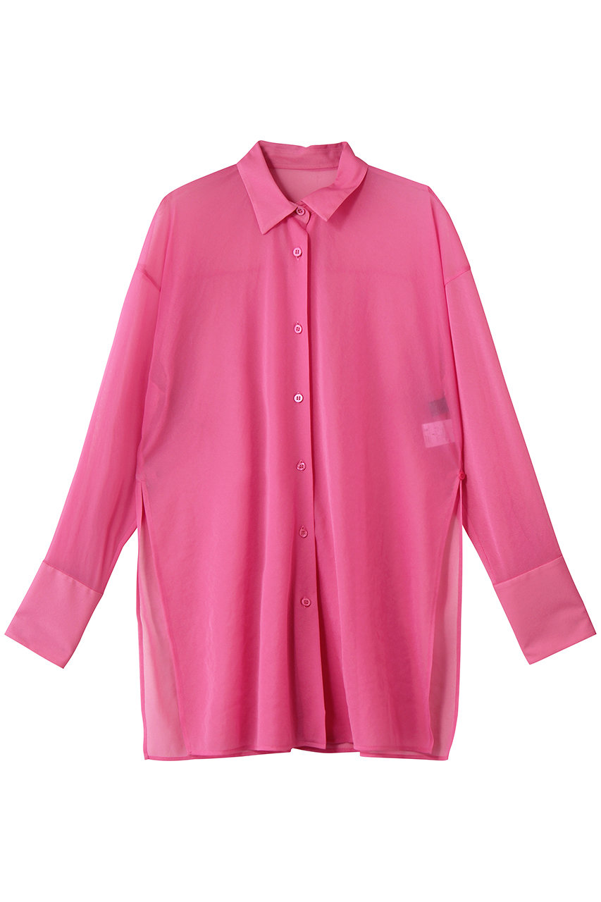 トリコットシフォン ロングシャツ