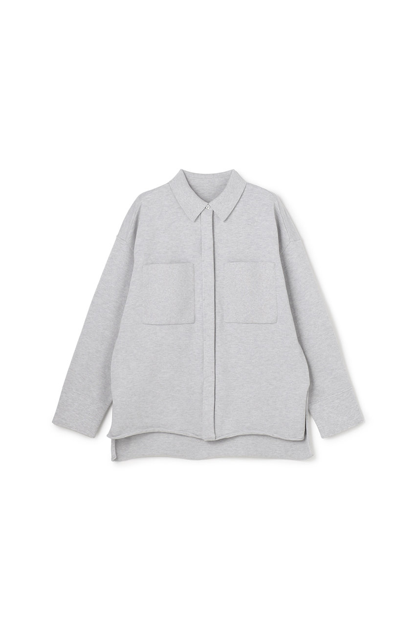 アンクレイヴ/uncraveの【2/12 12:00販売開始】スウェットライクニット CPOシャツ(TOPグレー/JKUVLS0205)