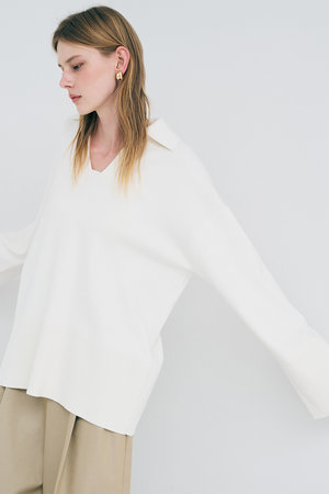 アンクレイヴ/uncraveの【2/12 12:00販売開始】スウェットライクニット スキッパートップス(110100/110103)