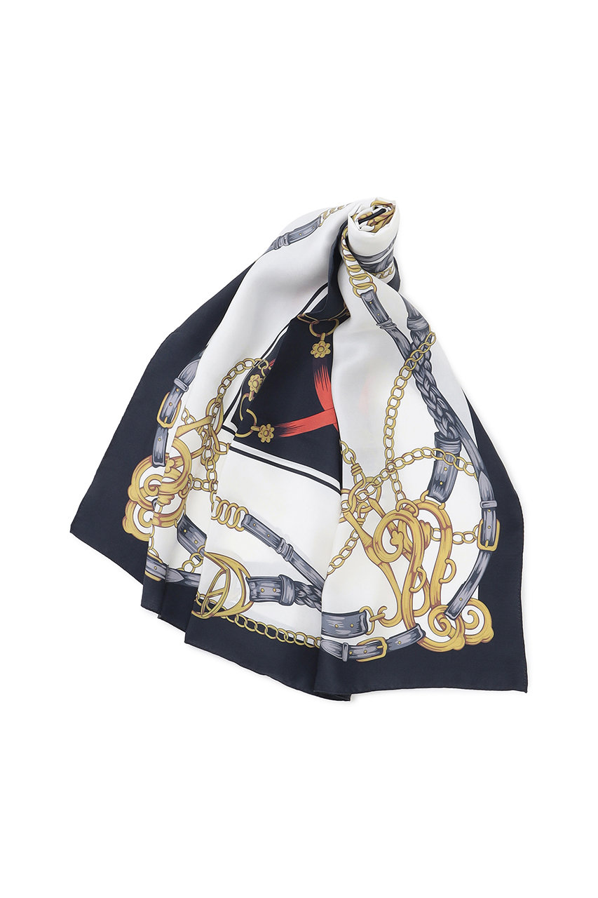 アンクレイヴ/uncraveの【2/12 12:00販売開始】チェーン シルクスカーフ(ネイビー/ZZ6VLS0207)