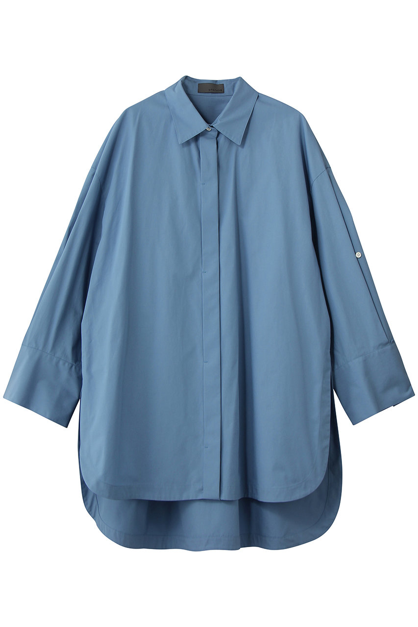 アンクレイヴ/uncraveのコットンクロスプレーン BIGシャツ(サックス/BLUVLS0201)