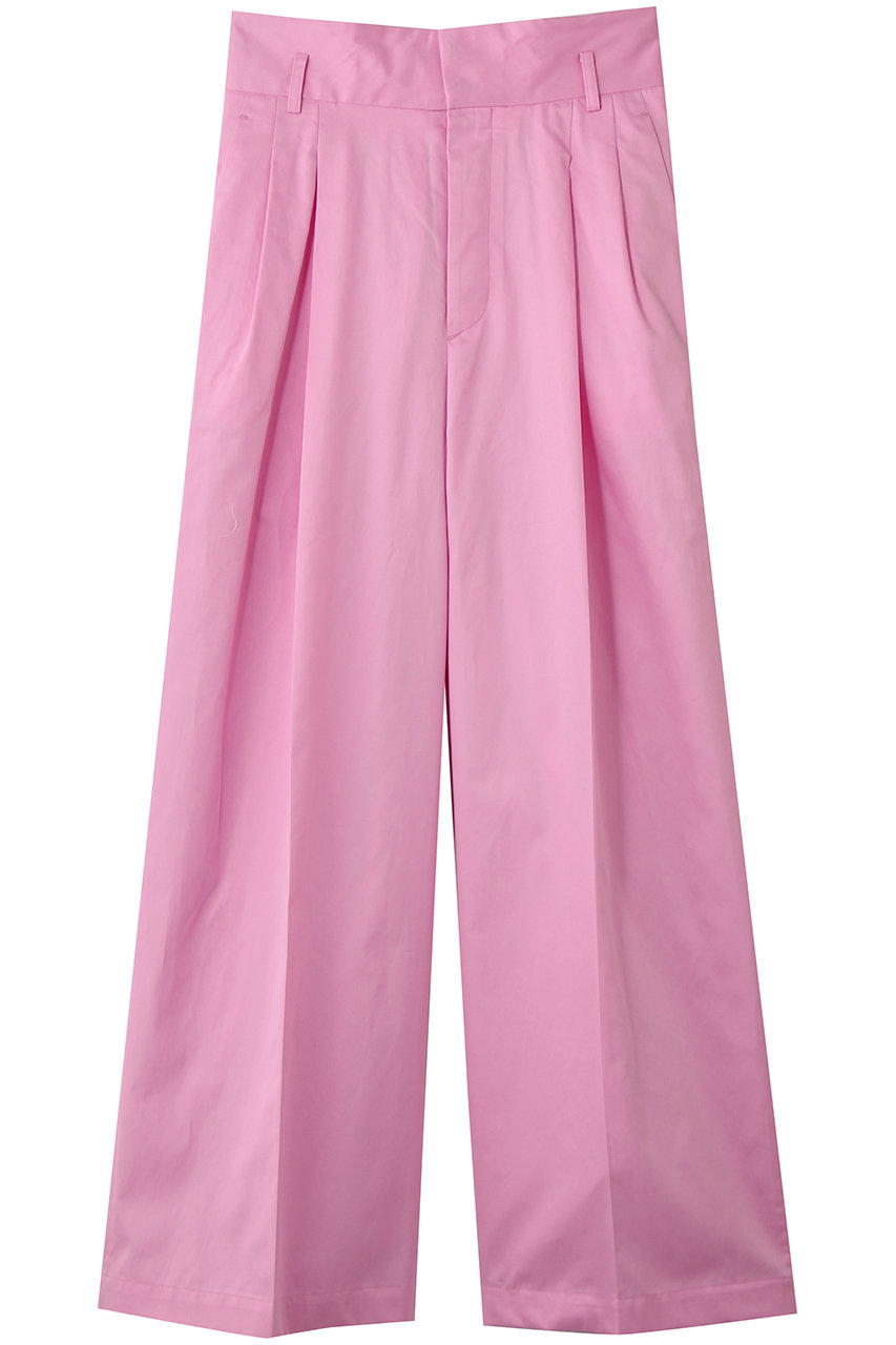 アンクレイヴ/uncraveのコットンクロスプレーン ワイドトラウザー(ピンク/PRUVLS0201)