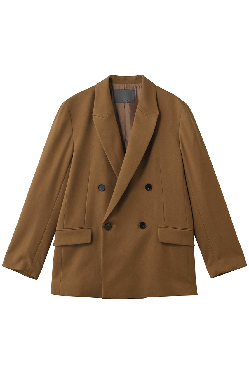 アンクレイヴ/uncraveのプルーフウールライクツイル ジャケット(キャメル/JKUVLS0300)