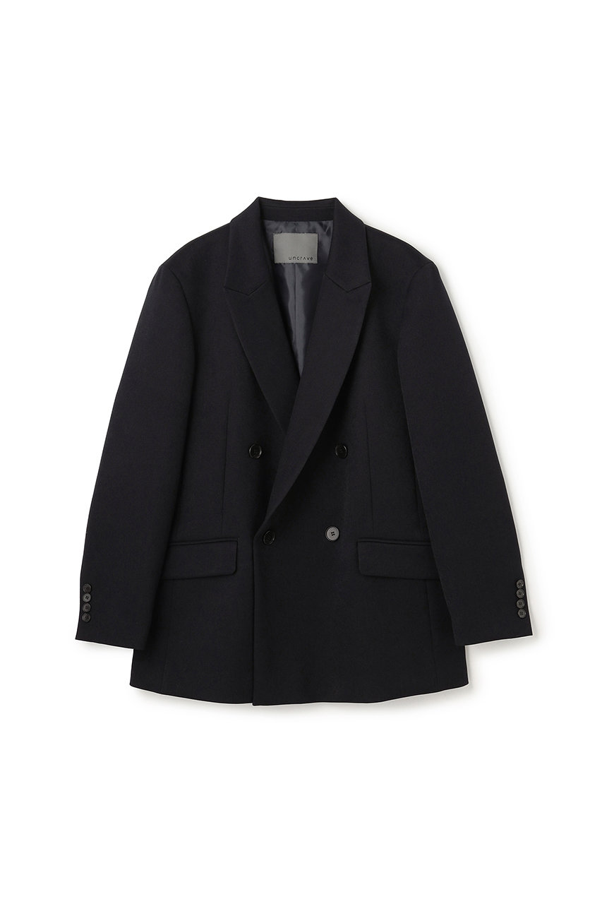 アンクレイヴ/uncraveのプルーフウールライクツイル ジャケット(ネイビー/JKUVLS0300)