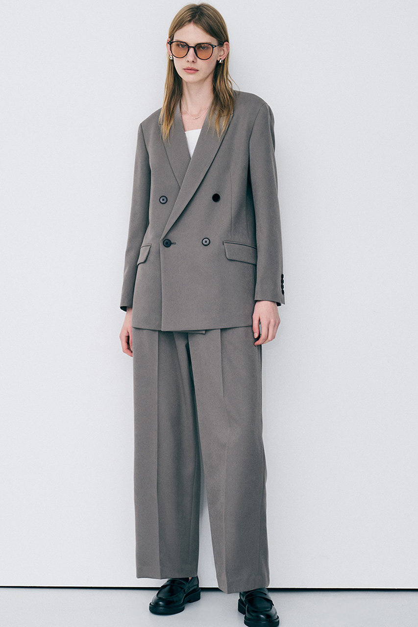 【美品】  uncrave / アンクレイヴ | ウールブレンド セットアップ ジャケット / パンツ | 0 / 00 | グレー | レディース uncrave(アンクレイヴ)】2023AW Collection PRE ORDER | ファッション