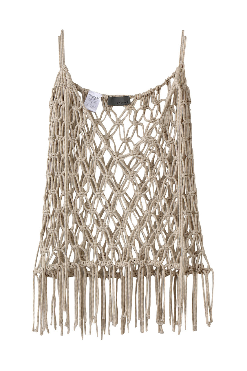アンクレイヴ/uncraveのマクラメニット 2WAYキャミソール(ナチュラル/KRUVLS0204)