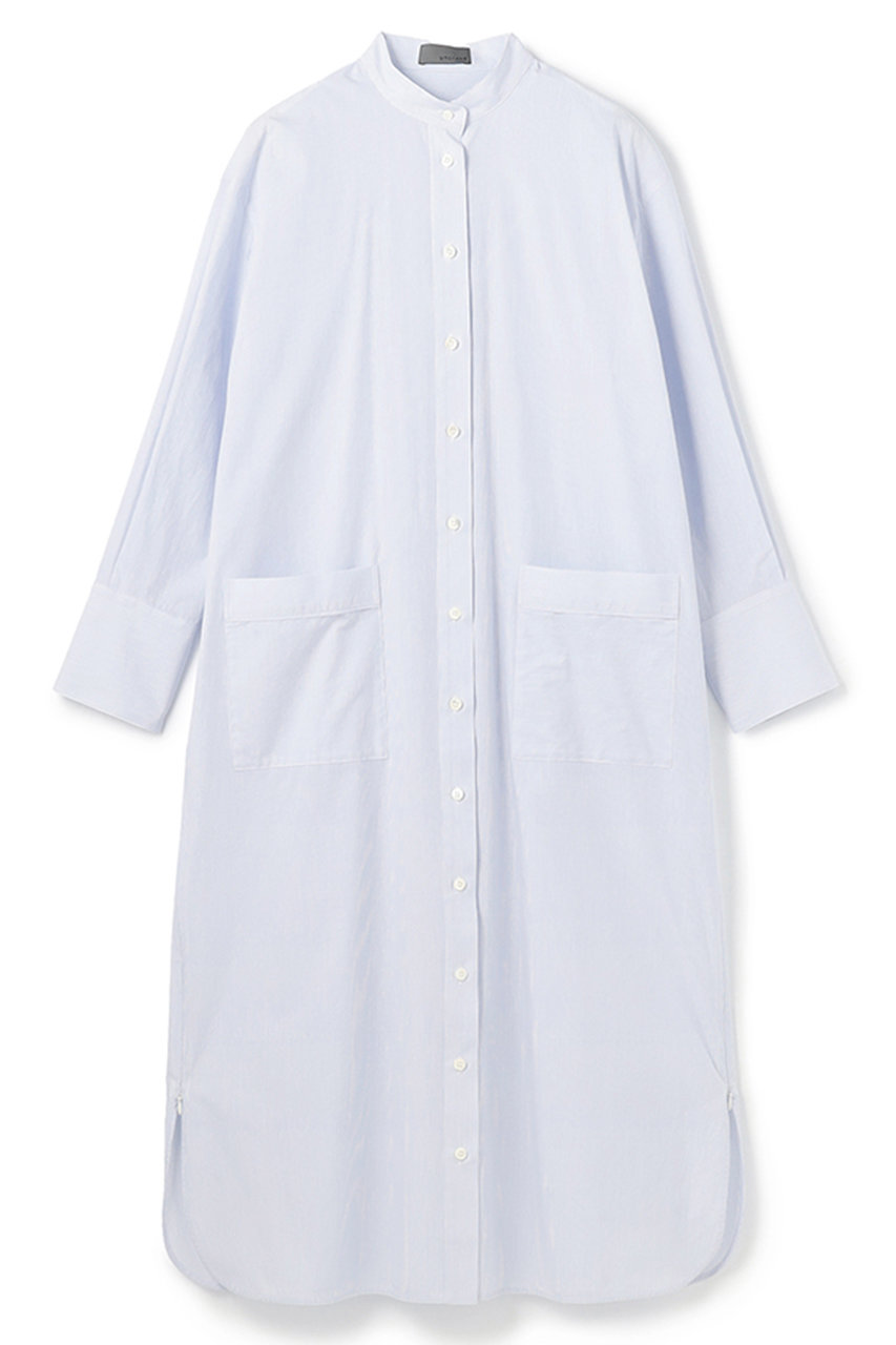 アンクレイヴ/uncraveのコットンクロスストライプ シャツワンピース(サックスストライプ/OPUVLS0301)