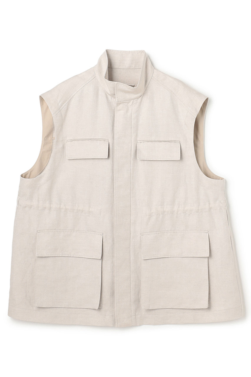 アンクレイヴ/uncraveの【予約販売】リヨセルライトリネン ミリタリージレ(フラックス/VRUVLS0305)