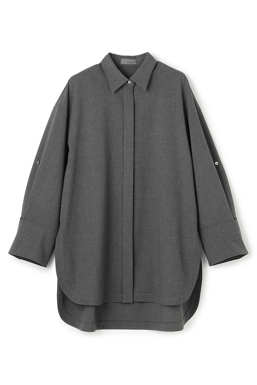 アンクレイヴ/uncraveのTRツイル BIGシャツ(チャコール/BLUVLM0808)