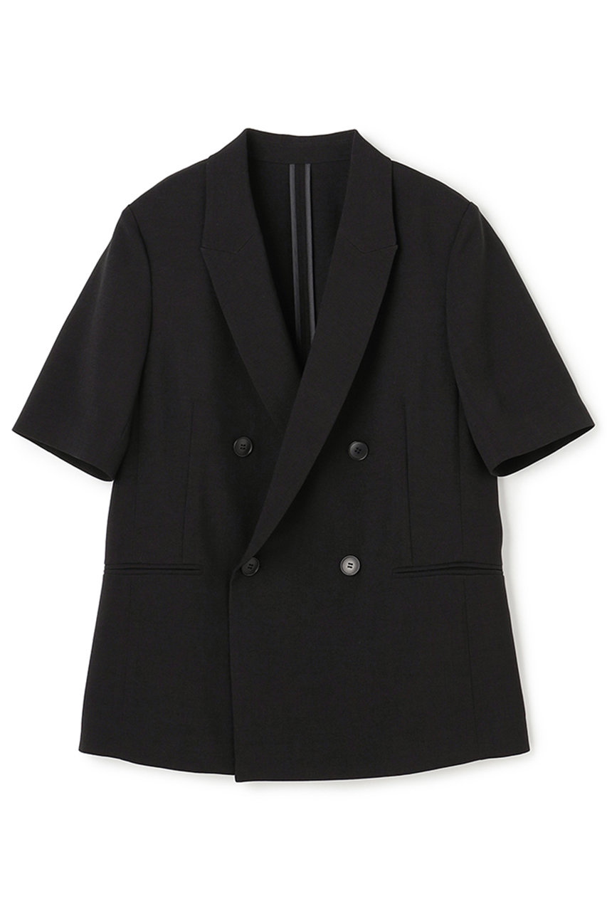 アンクレイヴ/uncraveのウォッシャブルドライサップ ハーフスリーブジャケット(ブラック(WEB限定カラー)/JKUVLM0401)