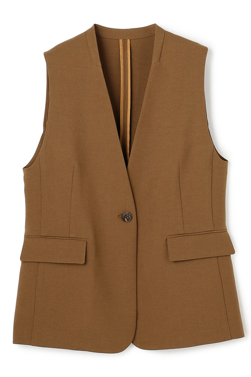 アンクレイヴ/uncraveのウォッシャブルドライサップ ジレ(キャメル/VRUVLM0400)