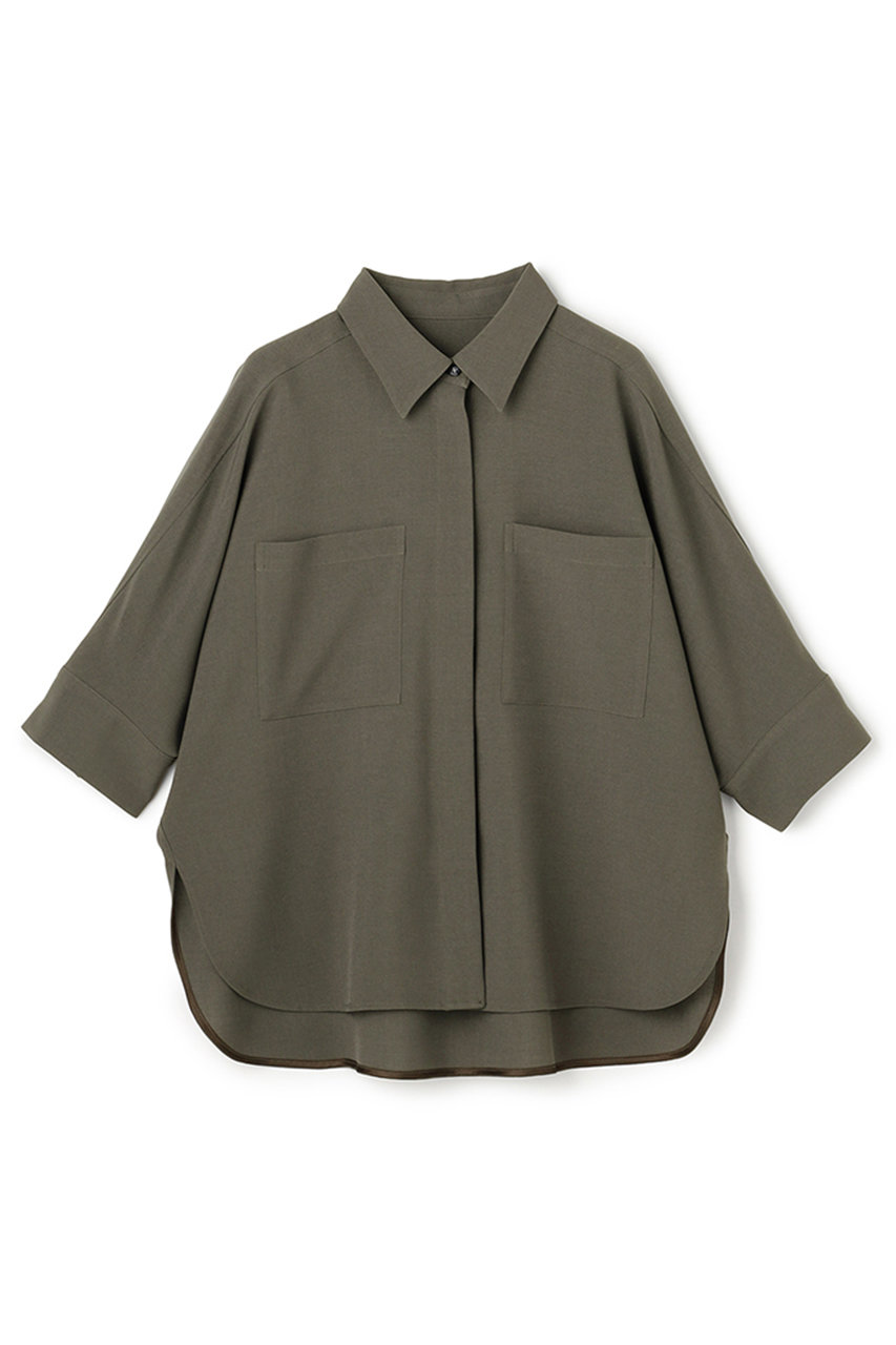 アンクレイヴ/uncraveのウォッシャブルドライサップ ドルマンシャツ(スレート/BLUVLM0400)