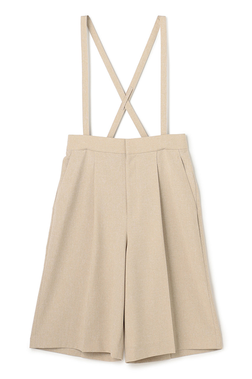 アンクレイヴ/uncraveのウォッシャブルドライサップ バミューダパンツ（サスペンダー付き）(シャンブレーベージュ/PRUVLM0400)