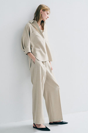 アンクレイヴ/uncraveのウォッシャブルドライサップ ワイドパンツ（サスペンダー付き）(110600/110601)