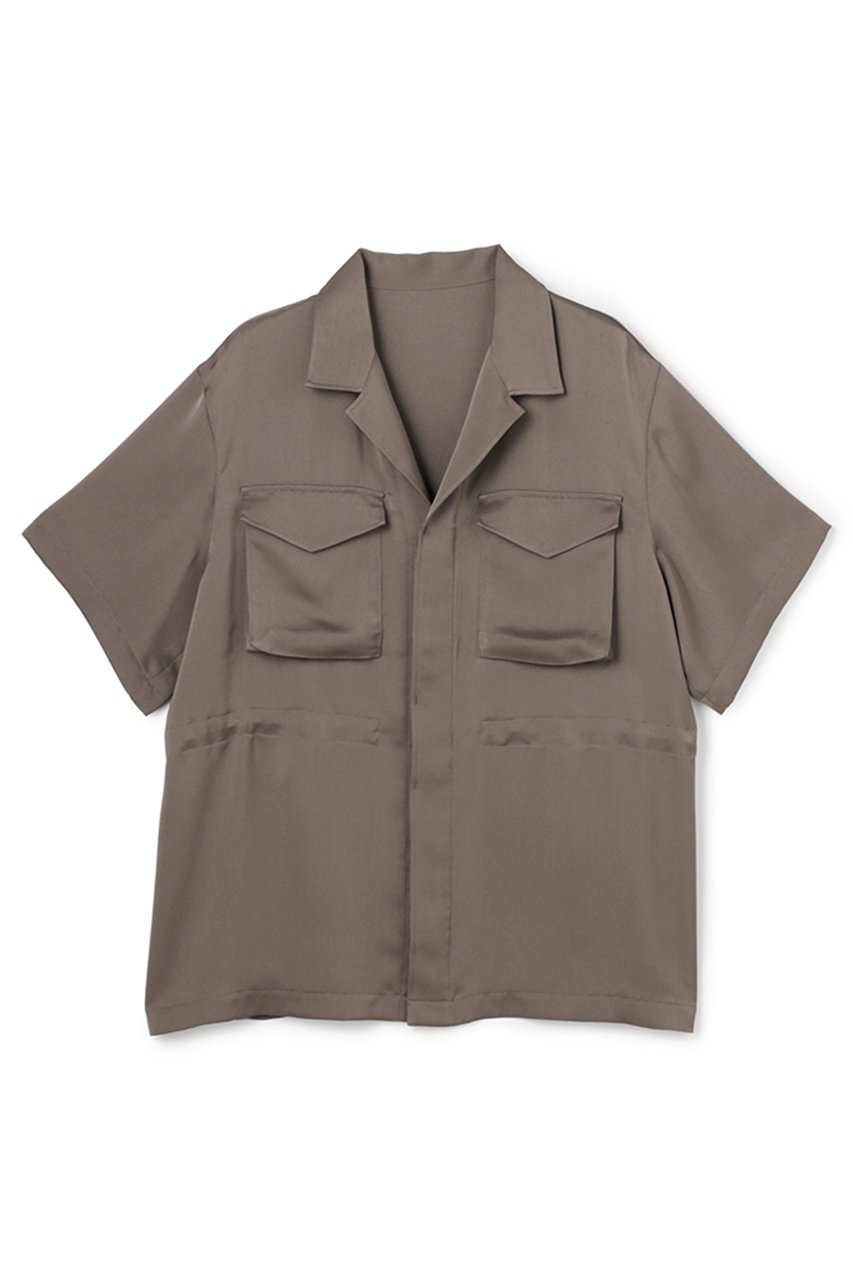 ライトダブルサテン シャツジャケット