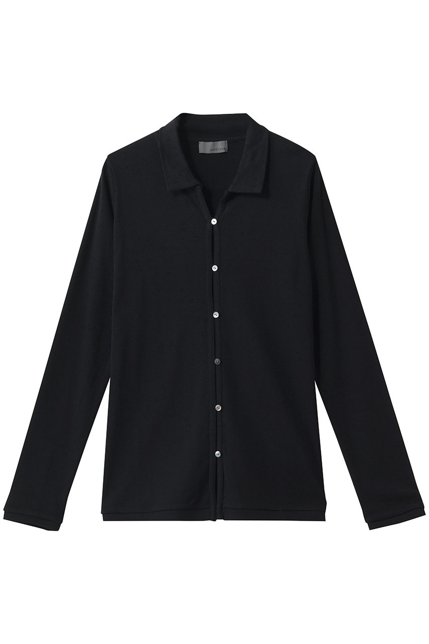 アンクレイヴ/uncraveの【予約販売】プレーンジャージー カーディガン(ブラック/KKUVLM0413)