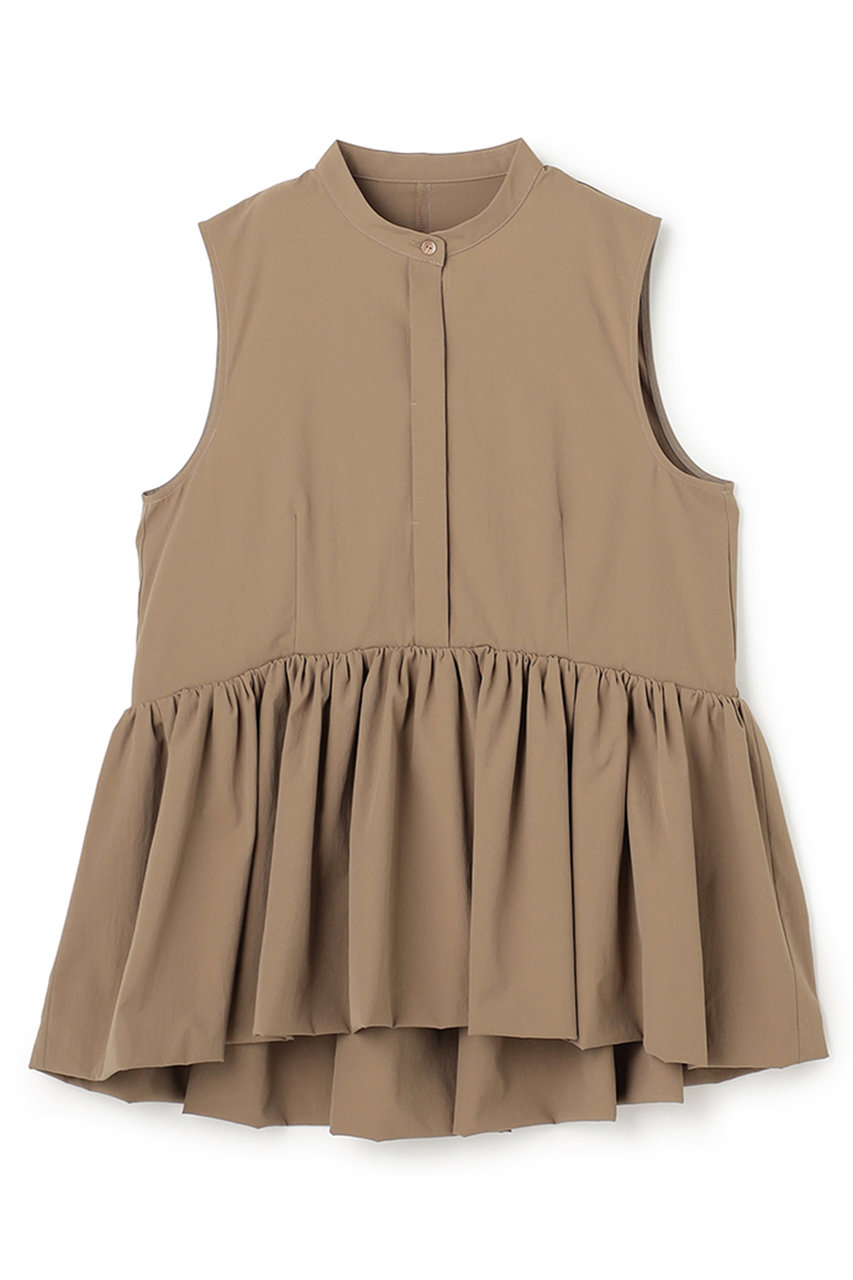 アンクレイヴ/uncraveの【予約販売】クールタッチカラータイプライター ペプラムブラウス(キャメルベージュ/BLUVLS0402)