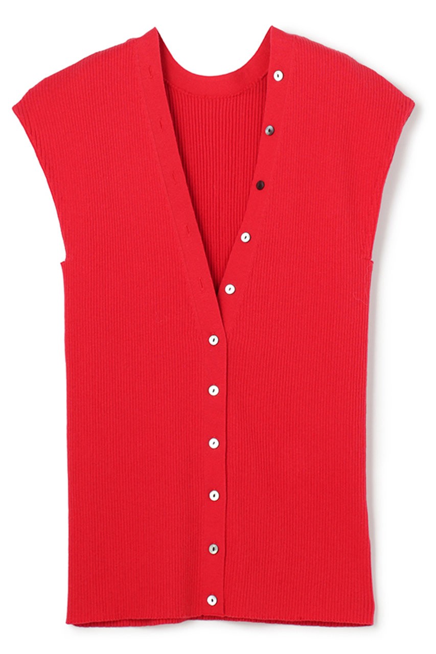 アンクレイヴ/uncraveの【4/1 12:00販売開始】スムースニット 2WAYジレ(スカーレット/KRUVLS0302)