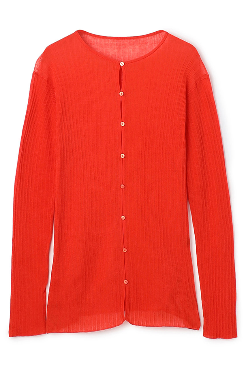 アンクレイヴ/uncraveの【4/1 12:00販売開始】ランダムリブシアーニット カーディガン(スカーレット/KRUVLS0411)