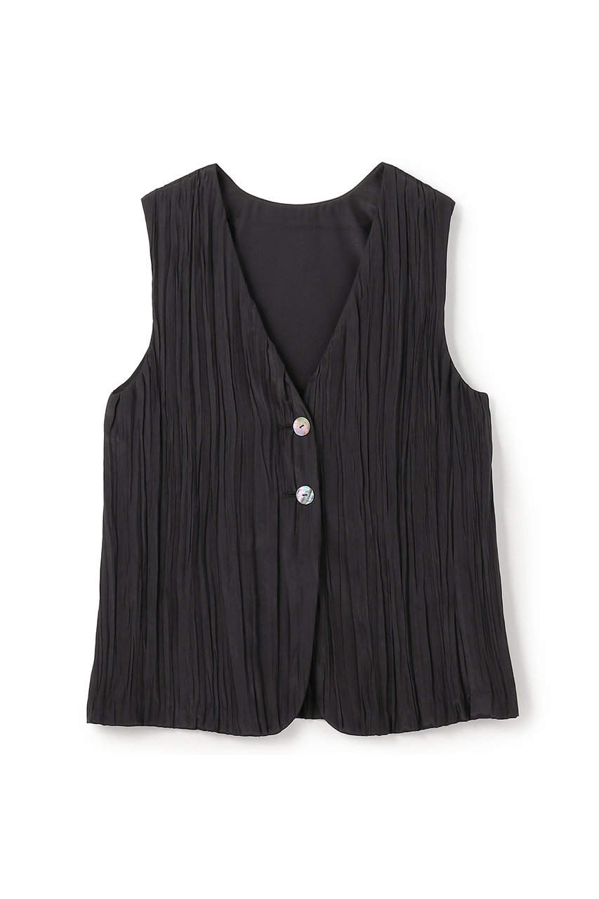 アンクレイヴ/uncraveの【予約販売】マシーンプリーツ ジレ(ブラック/VRUVLS0306)