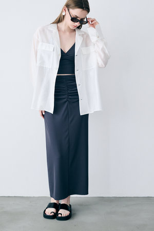 アンクレイヴ/uncraveの【UNISEX】リヨセルシルクローン シャツ(110400/110403)