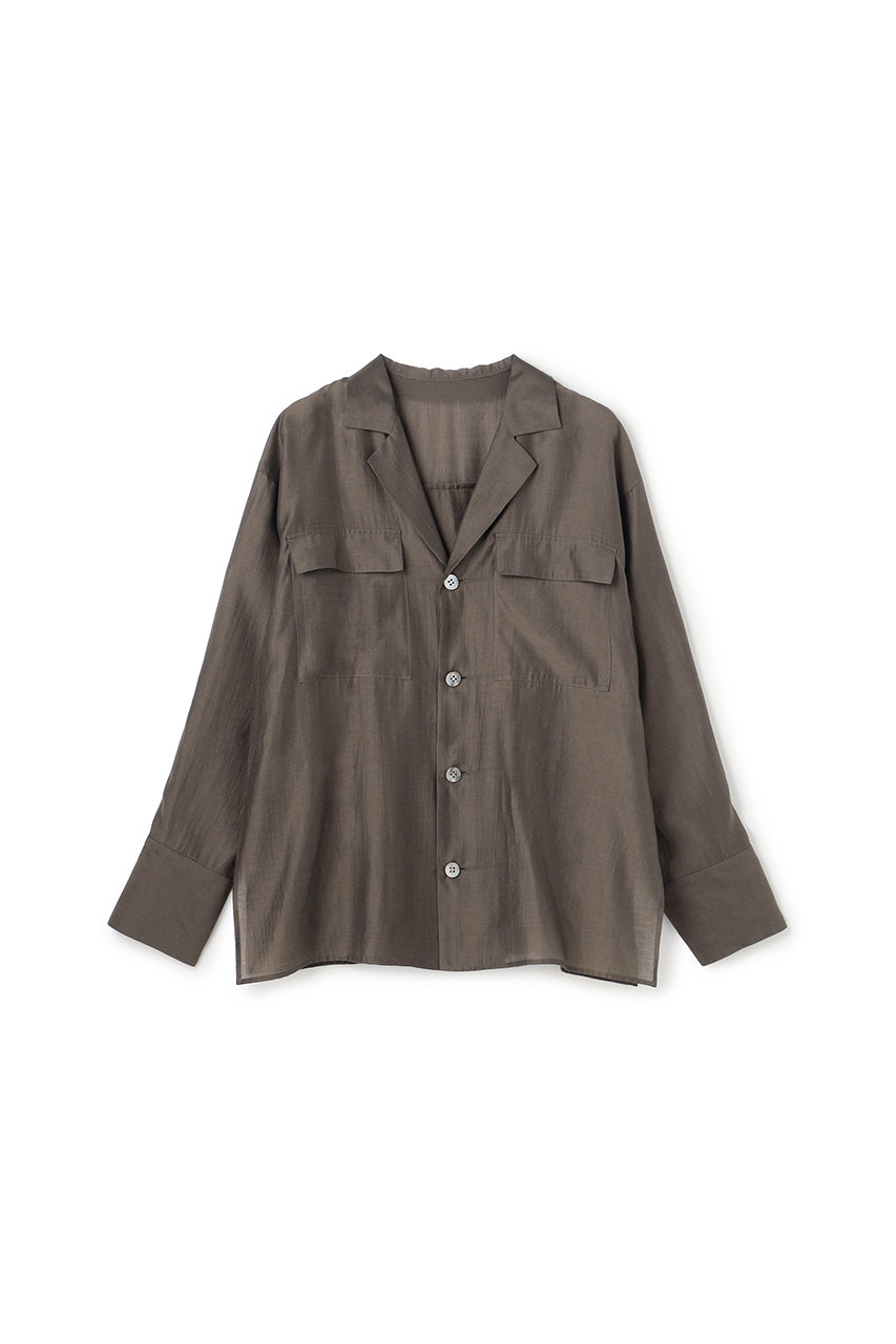 アンクレイヴ/uncraveの【予約販売】【UNISEX】リヨセルシルクローン シャツ(トープ/BLUVLM0405)