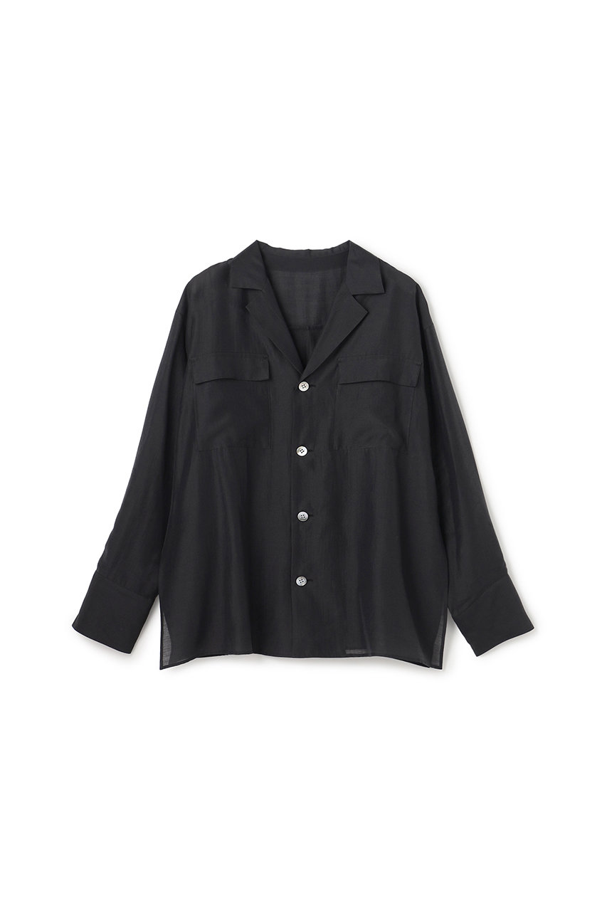 アンクレイヴ/uncraveの【予約販売】【UNISEX】リヨセルシルクローン シャツ(ブラック/BLUVLM0405)