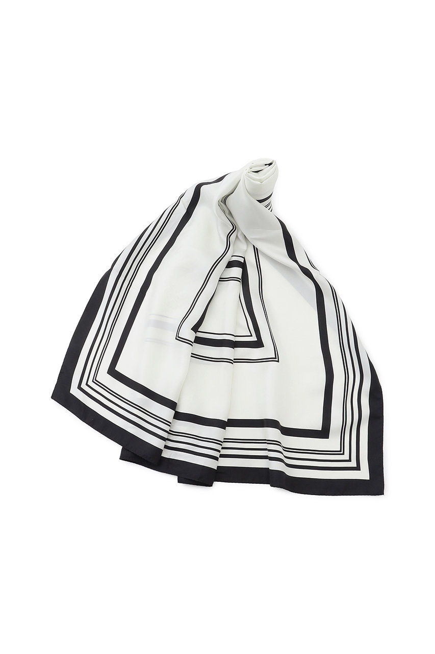 アンクレイヴ/uncraveの【予約販売】スクエア シルクスカーフ(ホワイト×ブラック/ZZ6VLM0414)