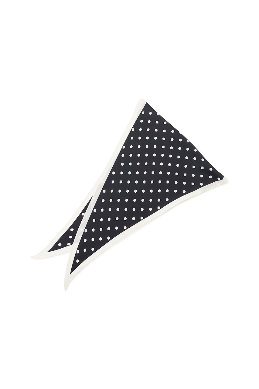 アンクレイヴ/uncraveの【予約販売】ポルカドット シルクスカーフ(ブラック×ホワイト/ZZ6VLM0415)