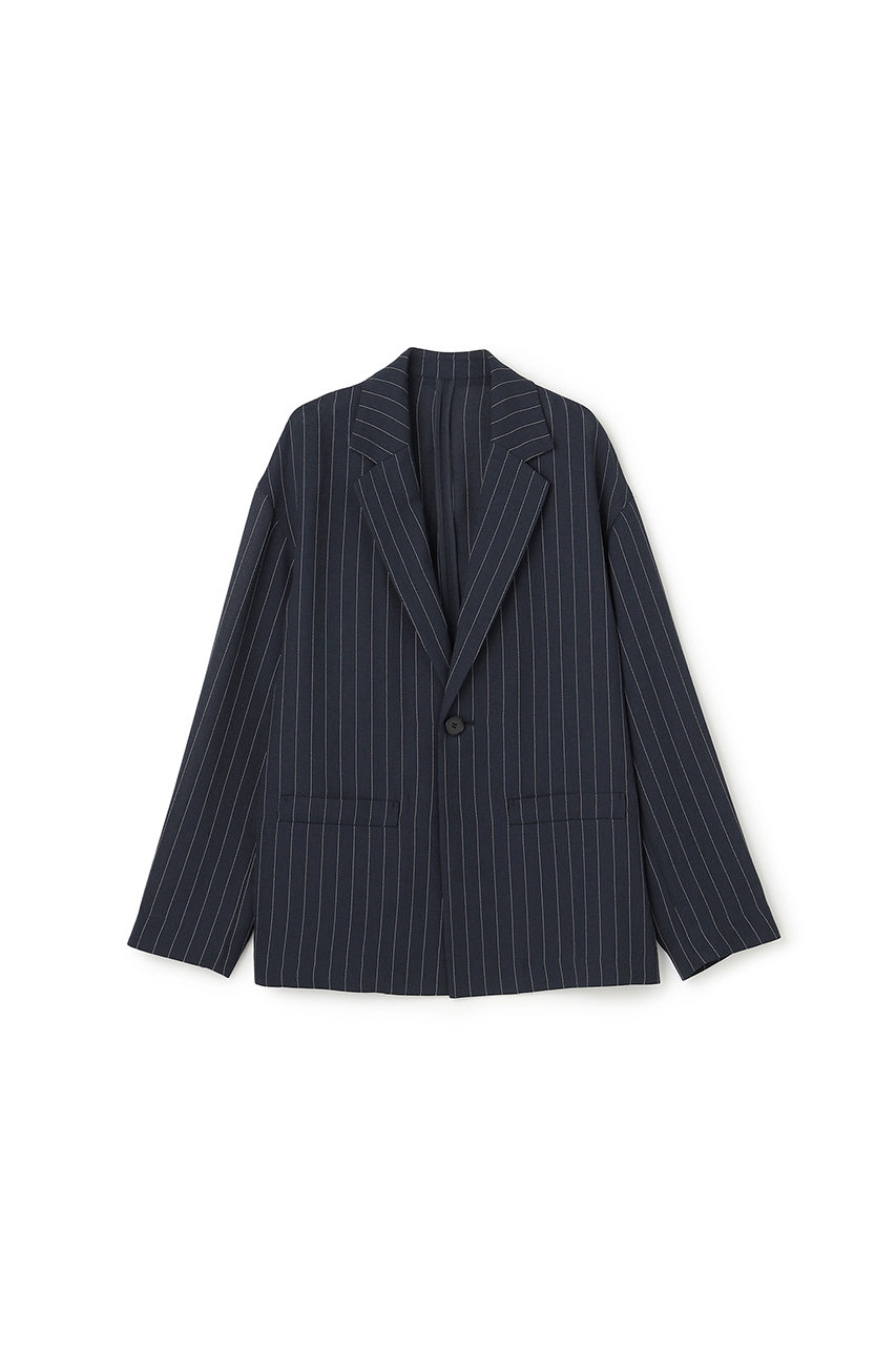 アンクレイヴ/uncraveのリネンライクツイル ジャケット(ネイビーストライプ/JKUVLM0502)