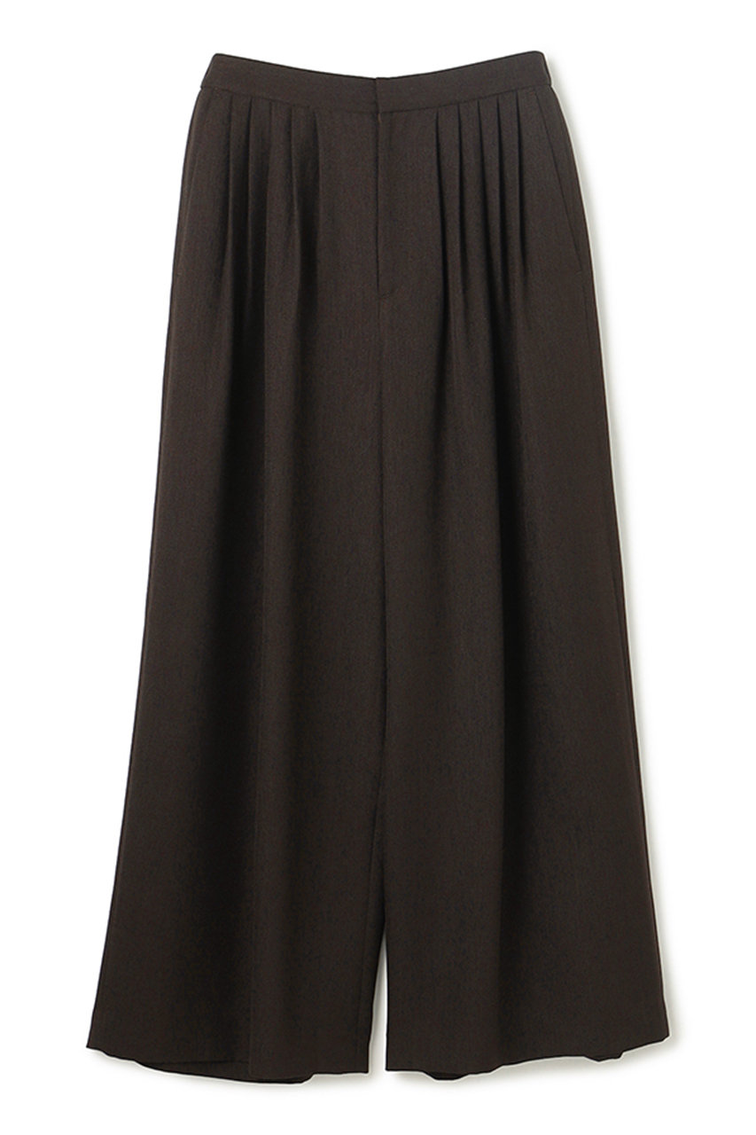 アンクレイヴ/uncraveのリネンライクツイル ワイドパンツ(ダークブラウン/PRUVLM0502)