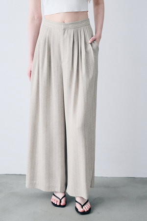アンクレイヴ/uncraveのリネンライクツイル ワイドパンツ(110600/110601)