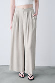 リネンライクツイル ワイドパンツ