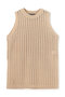 【4/29 12:00販売開始】ラミーリネンニット タンクトップ アンクレイヴ/uncrave ベージュ