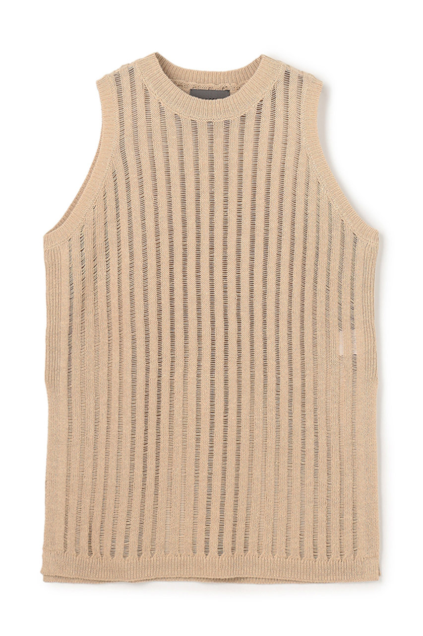 アンクレイヴ/uncraveのラミーリネンニット タンクトップ(ベージュ/KRUVLM0508)
