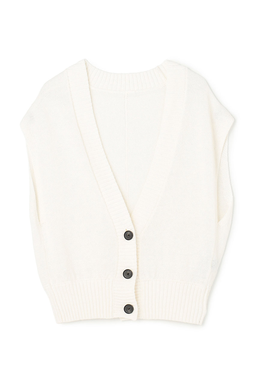 アンクレイヴ/uncraveのラミーリネンニット ベスト(オフ/KRUVLM0509)