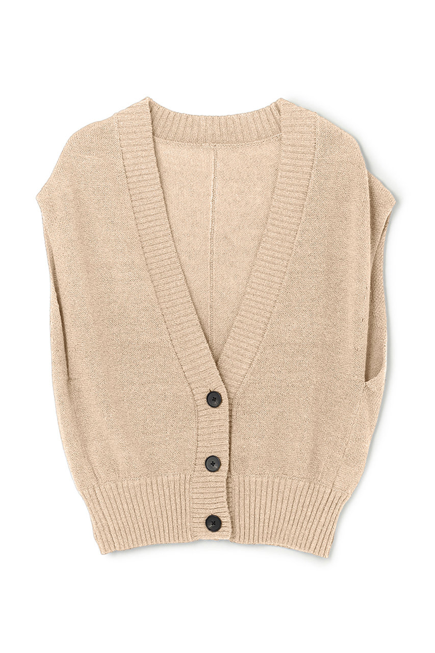 アンクレイヴ/uncraveのラミーリネンニット ベスト(ベージュ/KRUVLM0509)