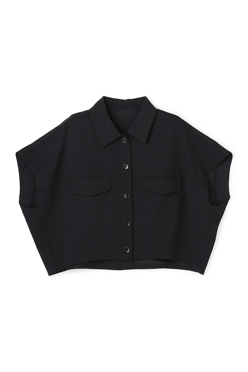 アンクレイヴ/uncraveのジョーゼットダブルジャージー トップス(ブラック/KKUVLM0412)