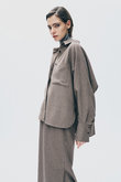 【予約販売】ウォッシャブルウールライクツイル ドルマンシャツ アンクレイヴ/uncrave