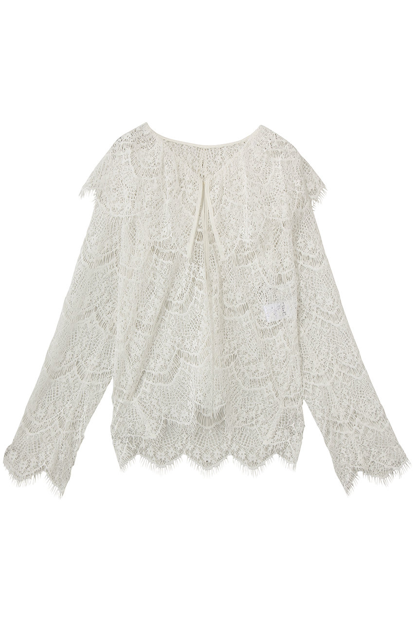 uncrave レース BIGカラーブラウス (オフ, F) アンクレイヴ ELLE SHOP