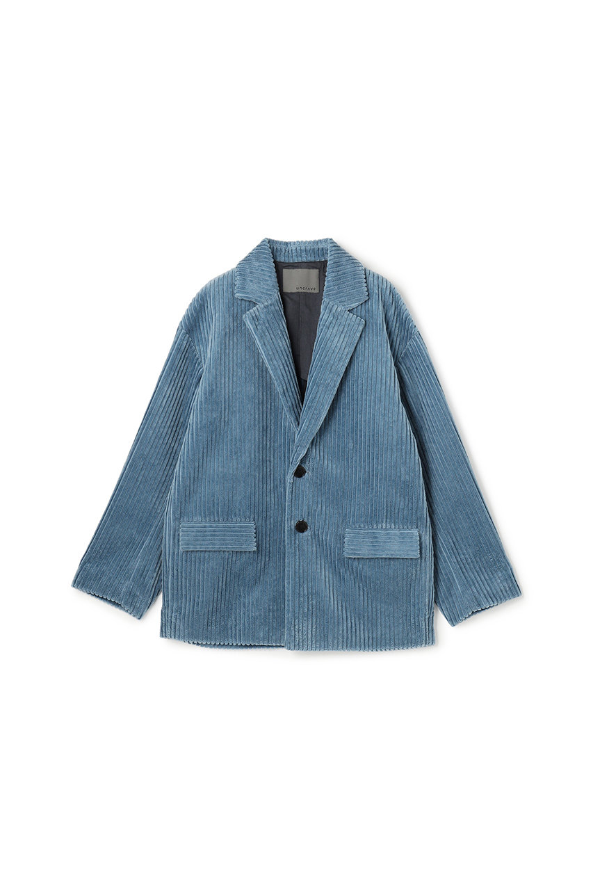 uncrave コーデュロイ ジャコット (サックス, F) アンクレイヴ ELLE SHOP