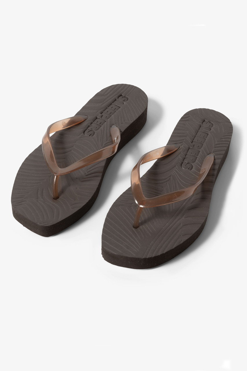 スリーパーズ/SLEEPERSのTapered Plattform Transparent ビーチサンダル(ブラウン/4311200108)